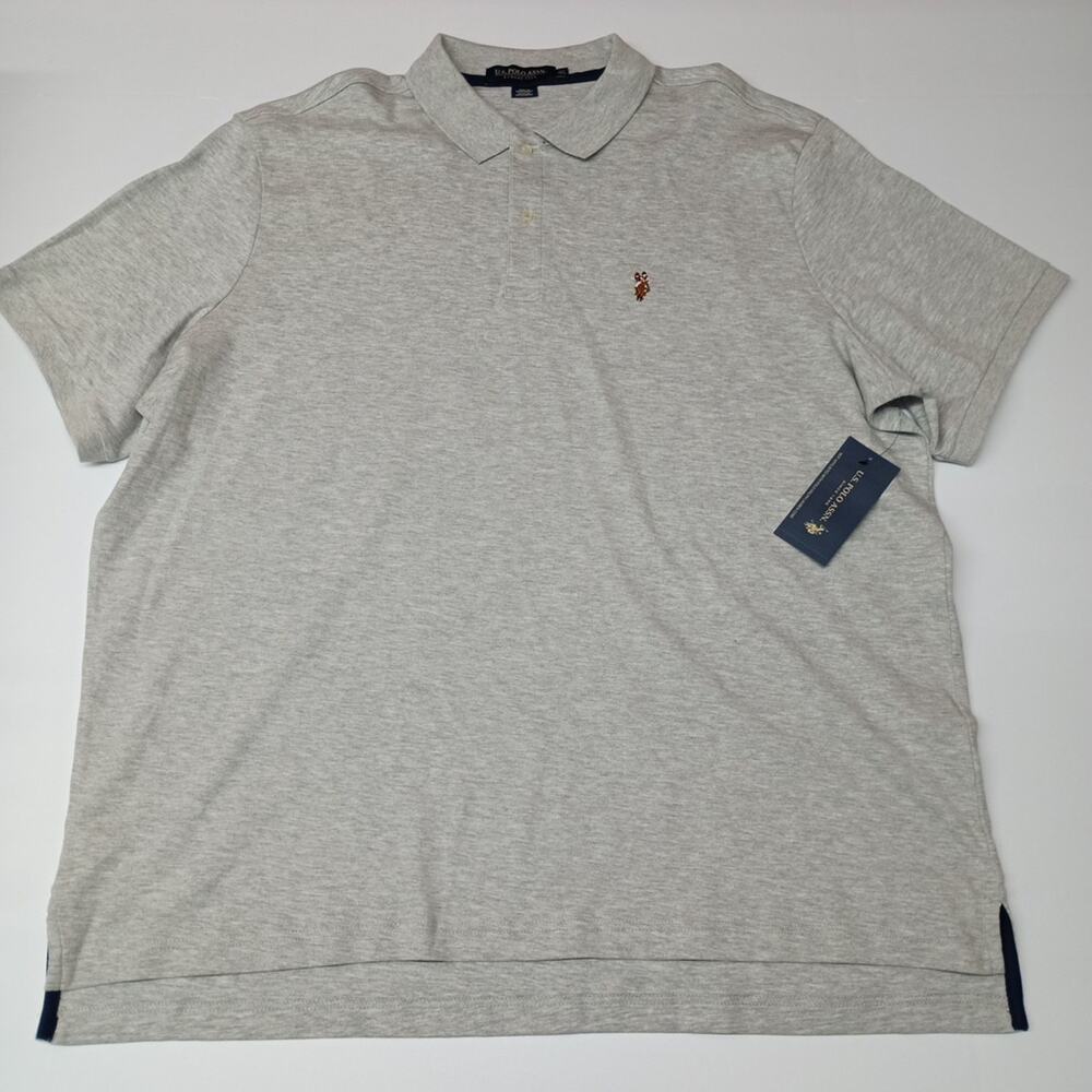 U.S. Polo Assn Interlock Polo Shirt Gray Men's Size 3XL XXXL